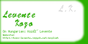levente kozo business card